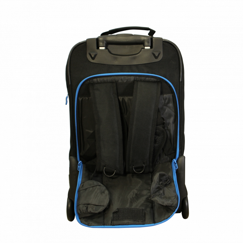 20D13.12 Рюкзак на колесах KV+ Trolley case р. 40 л., цв. черный-синий