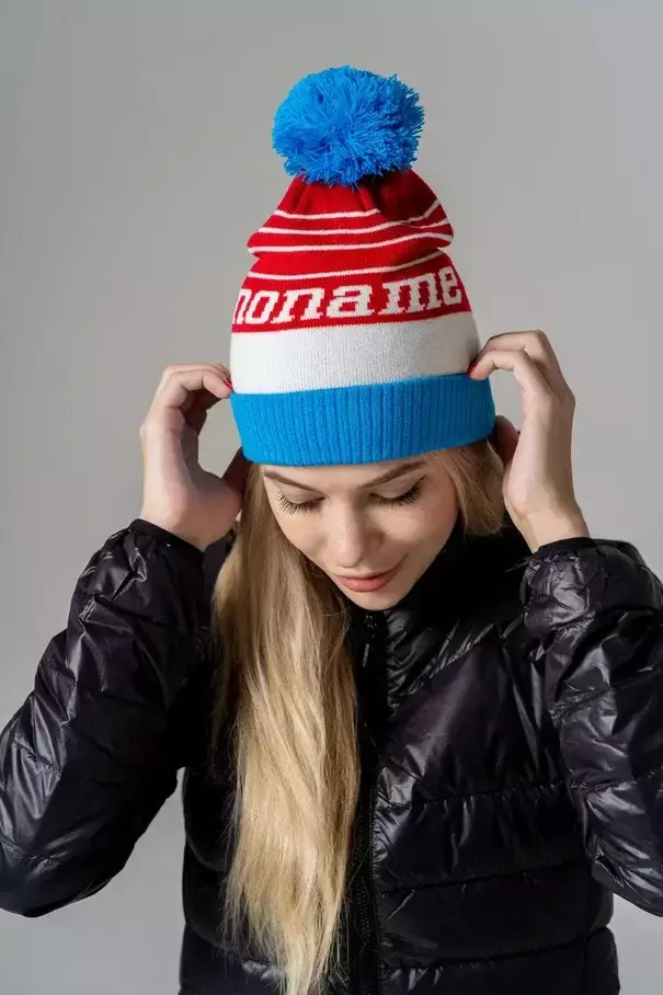 2001188-0554 Шапка унисекс NONAME Original Beanie, цв. синий/ красный/ белый