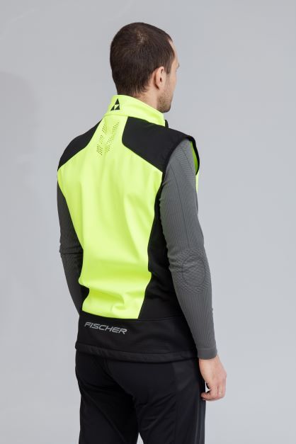 GR8119-103 Жилет муж. Fischer Softshell Warm, цв. черный-лимонный