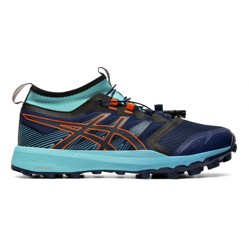 1012A481-400 Кроссовки жен. ASICS GEL-FudjiTrabuco PRO, цв. сине-оранжевый