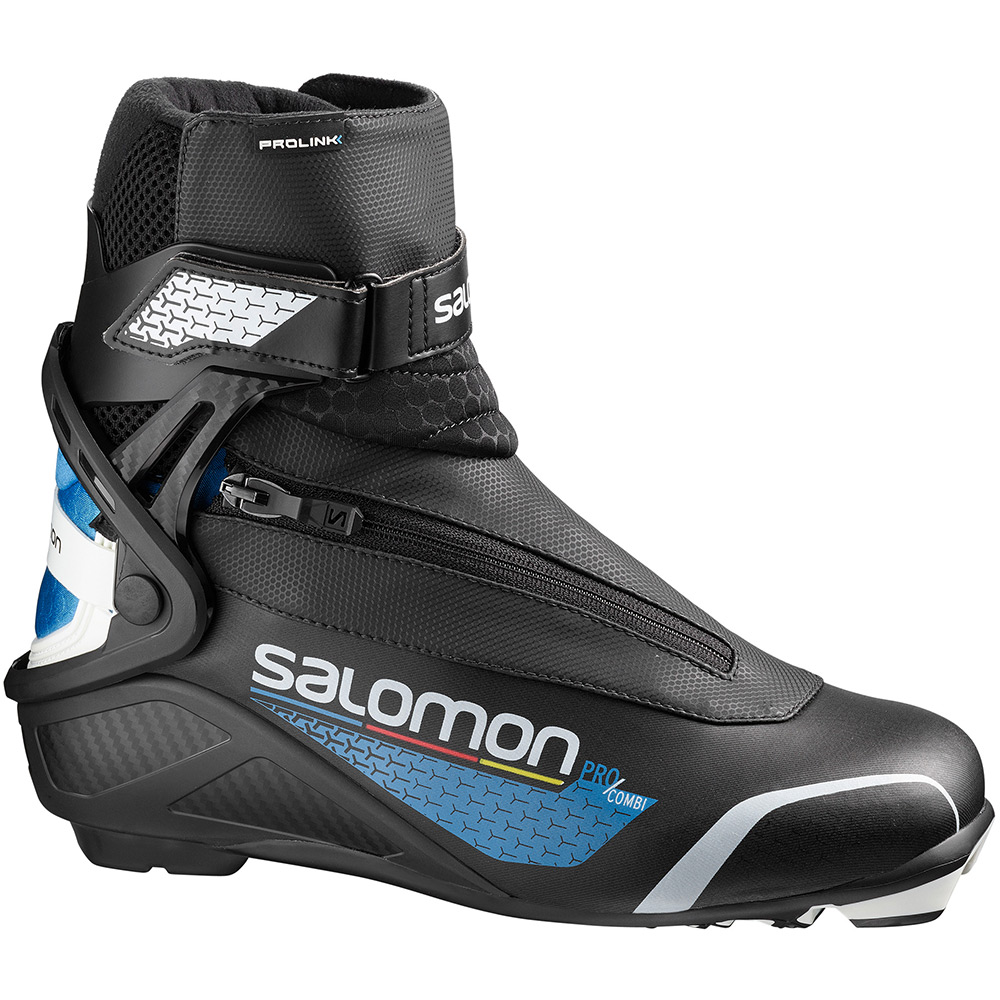 405549 Лыжные ботинки унисекс SALOMON Combi, система NNN Pro Prolink, цв. черный