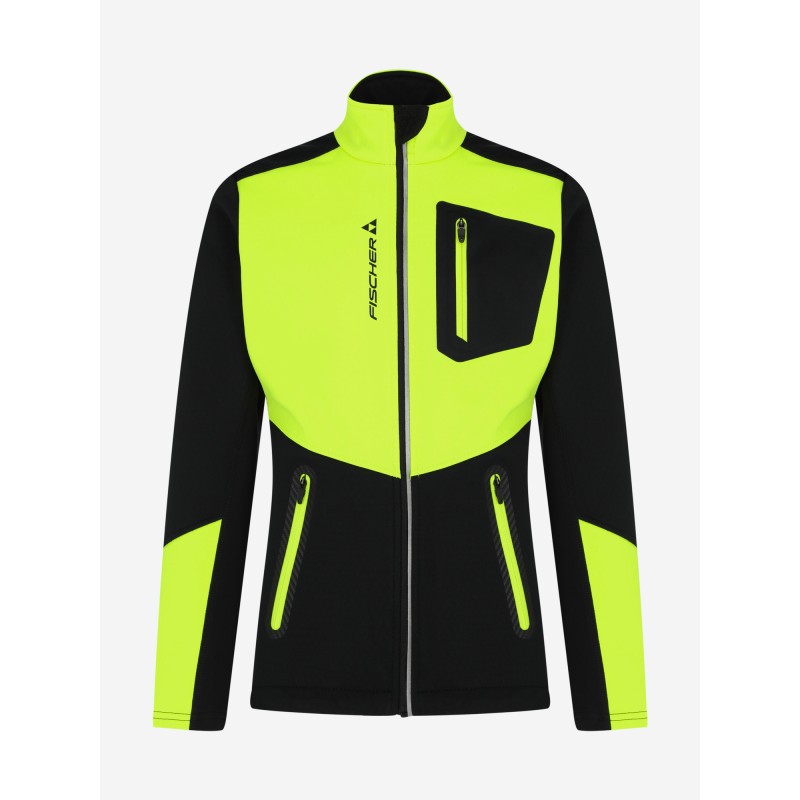 GR8032-109 Куртка детс. Fischer Softshell Warm, цв. черный-серый