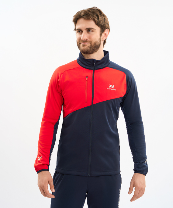 NSM800021 Куртка разминочная NORDSKI Premium Blueberry/Red
