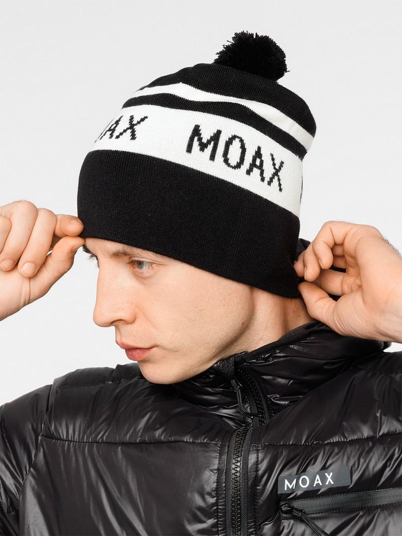 23637M-10001 Шапка унисекс MOAX Team, цв. черный-белый