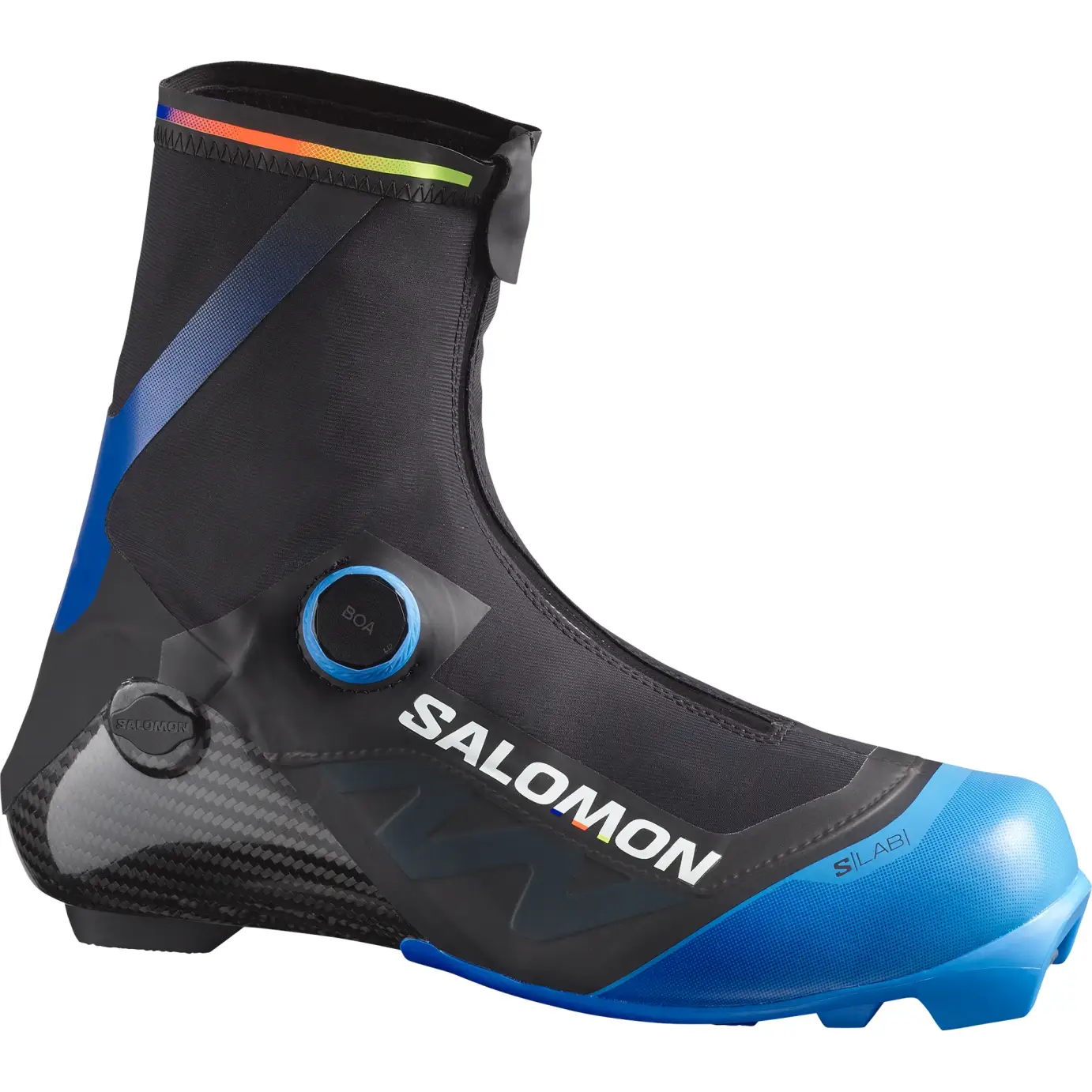 L475582 Лыж.ботинки SALOMON Классика S-Lab Classic Carbon Boa, система Prolink, цв.черный-синий