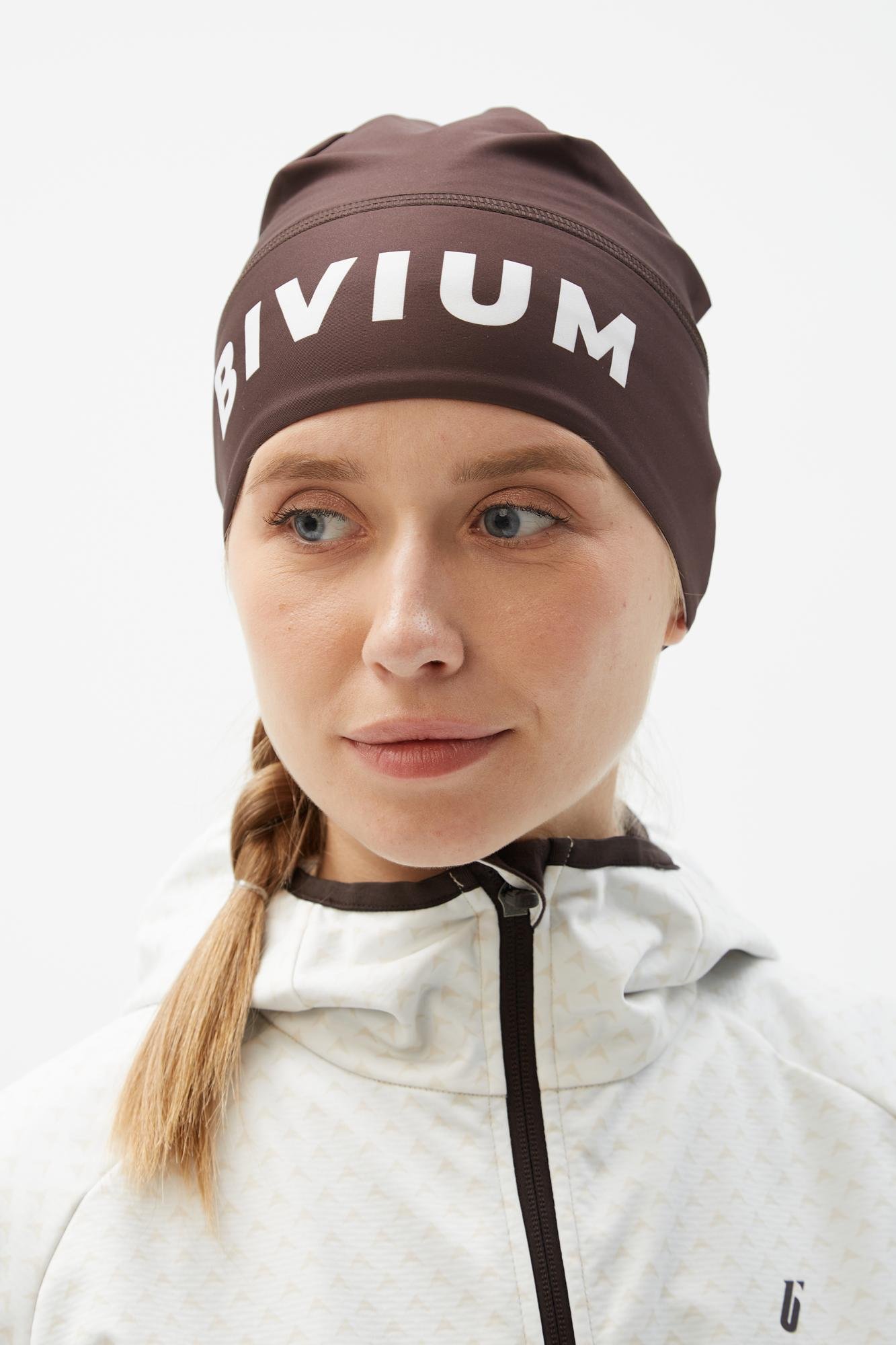 SHW102UN225-01100 Шапка гоночная унисекс BIVIUM "Энергия 2.0", цв. коричневый-белый