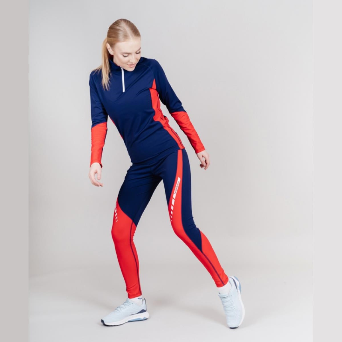 NSV433710 Комбинезон NordSki Base Dark Blue/Red