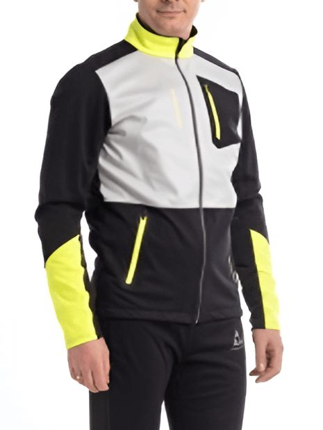 GR8115-109 Куртка муж. FISCHER Softshell Warm черн/сер.