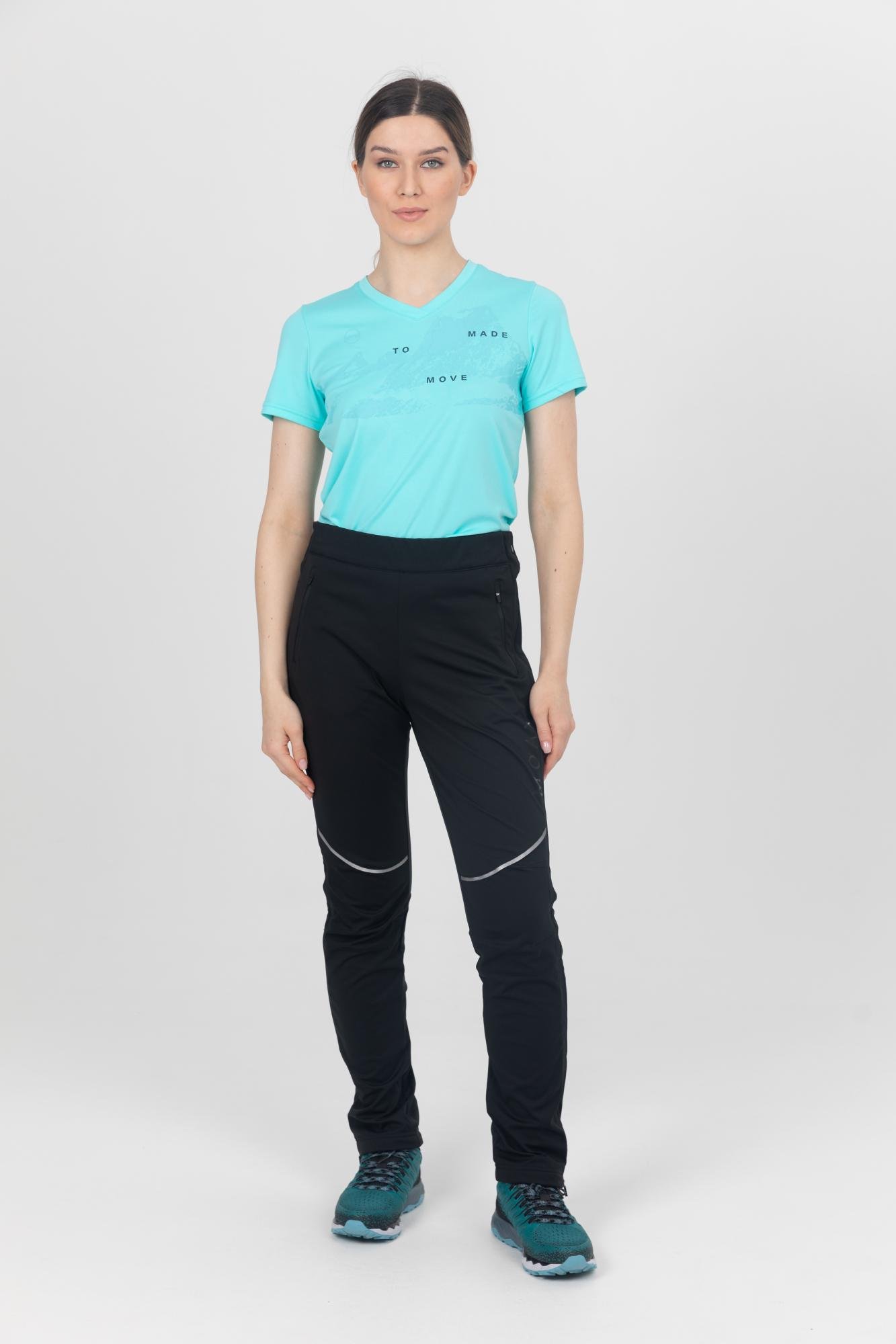 SW212218-10000 Брюки жен. MOAX Solo Full zip черн.
