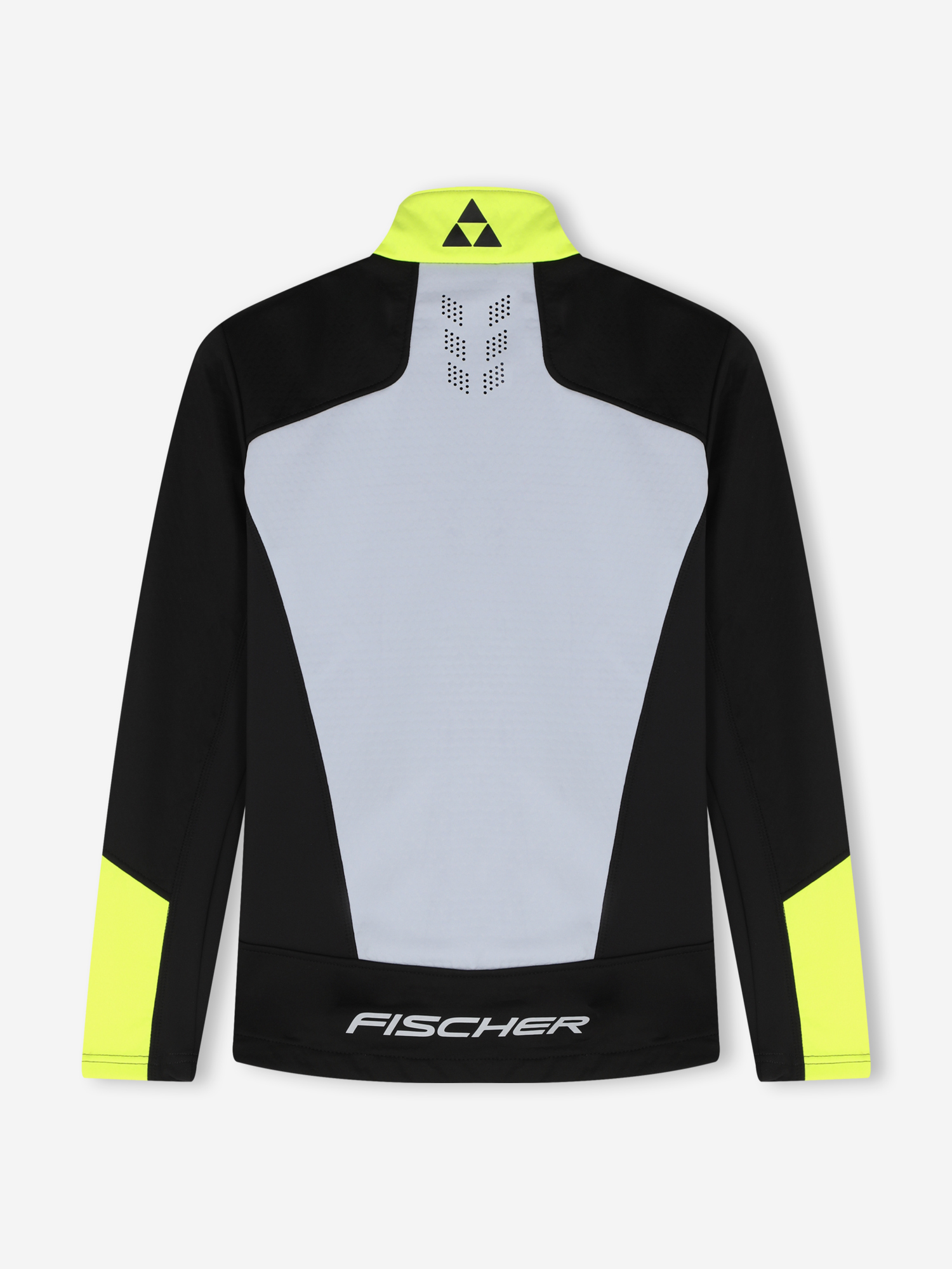 GR8132-103 Куртка детс. Fischer Softshell Warm, цв. черный-лимонный