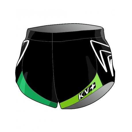 4S13.71 Шорты унисекс KV+ Running, цв. черный-зеленый