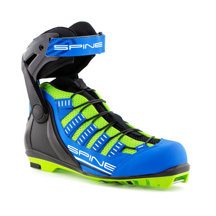 17-2 Ботинки лыжероллерные SPINE Skate Skirol, система NNN, цв. черный-салатовый