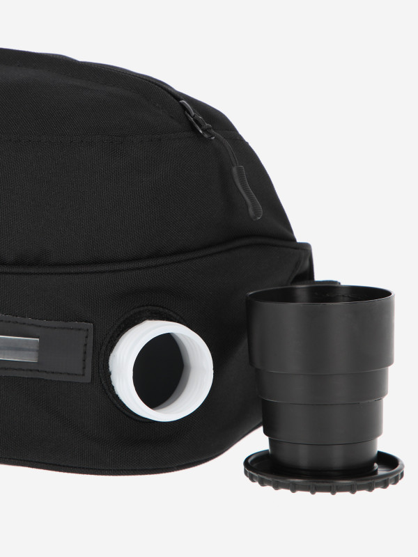22D32 Подсумок на пояс с термобаком KV+ Tthermo waist bag with LED, ёмкость 1 L, цв. черный-белый