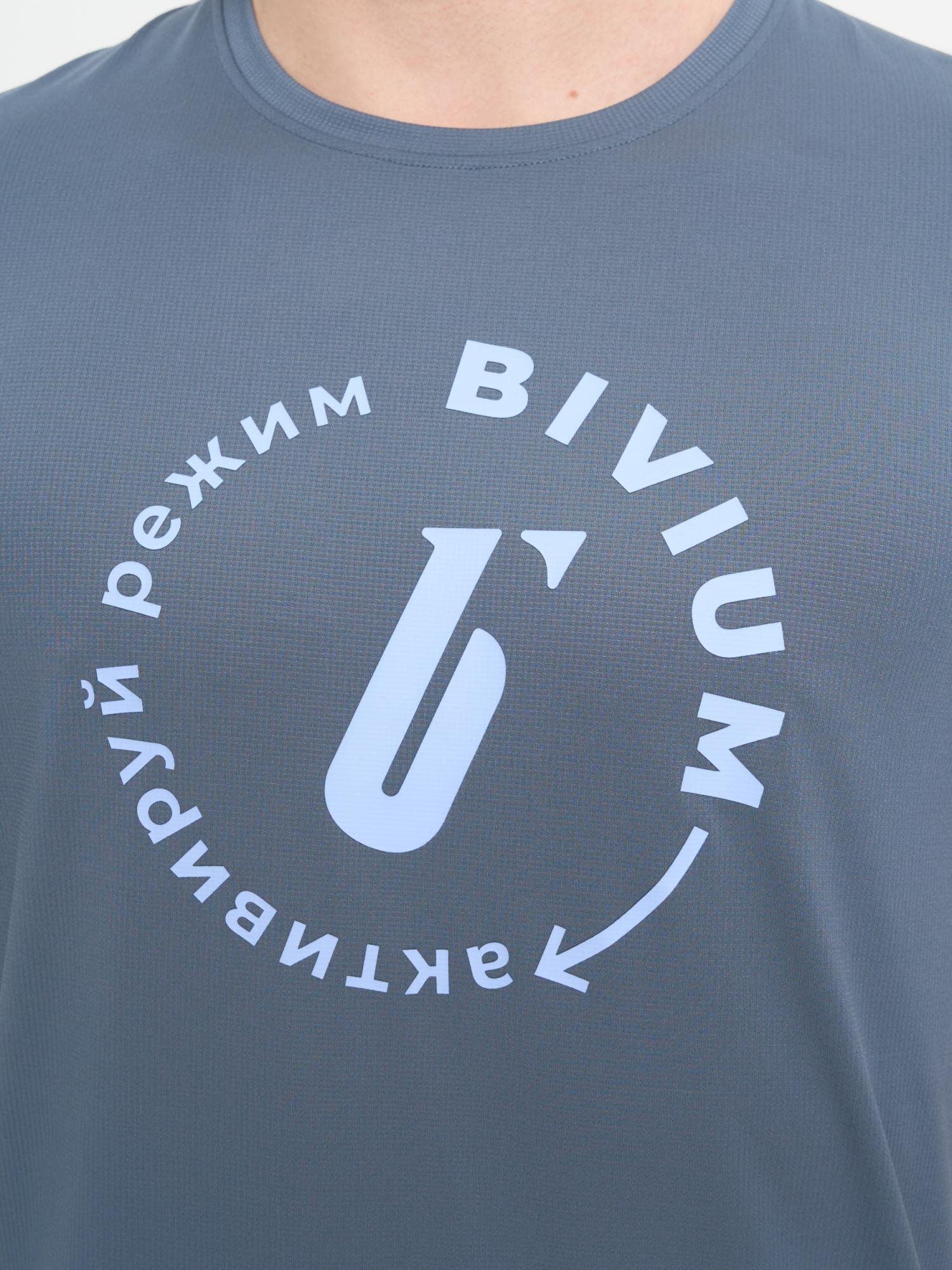 RJT102M125-01294 Футболка муж. BIVIUM "Темп", цв. графитовый