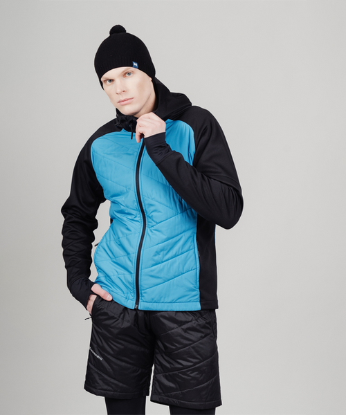 NSM850179 Куртка NordSki Hybrid Hood black/light blue