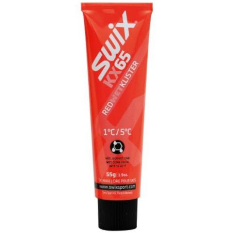 KХ65 Мазь жидкая SWIX Red Klister со скребком( +1+5) р.55 гр.