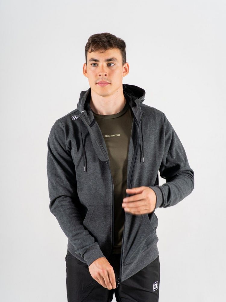 2001644-0194 Кофта унисекс NONAME Track Hoodie UX 23, цв. меланж черный
