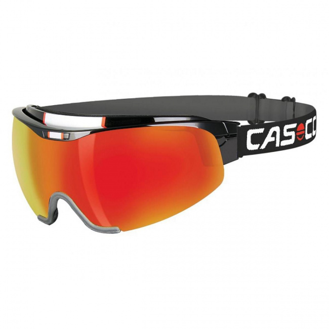 07.1232 Маска-козырек CASCO Spirit Carbonic SWISS Edition р. OS, цв. мас. черный/ лин. абрикосовый