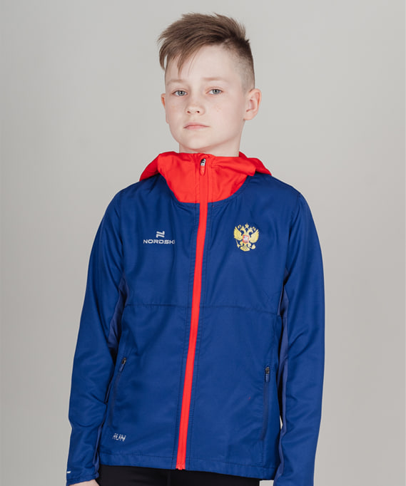 NSJ207797 Ветровка дет. NORDSKI Run patriot, цв. синий-красный