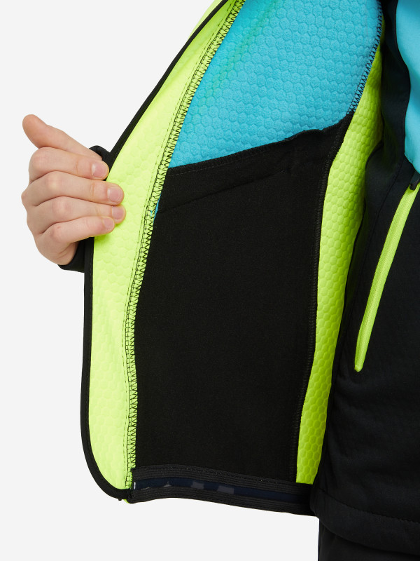 GR8132-400 Куртка детс. Fischer Softshell Warm, цв. бирюзовый