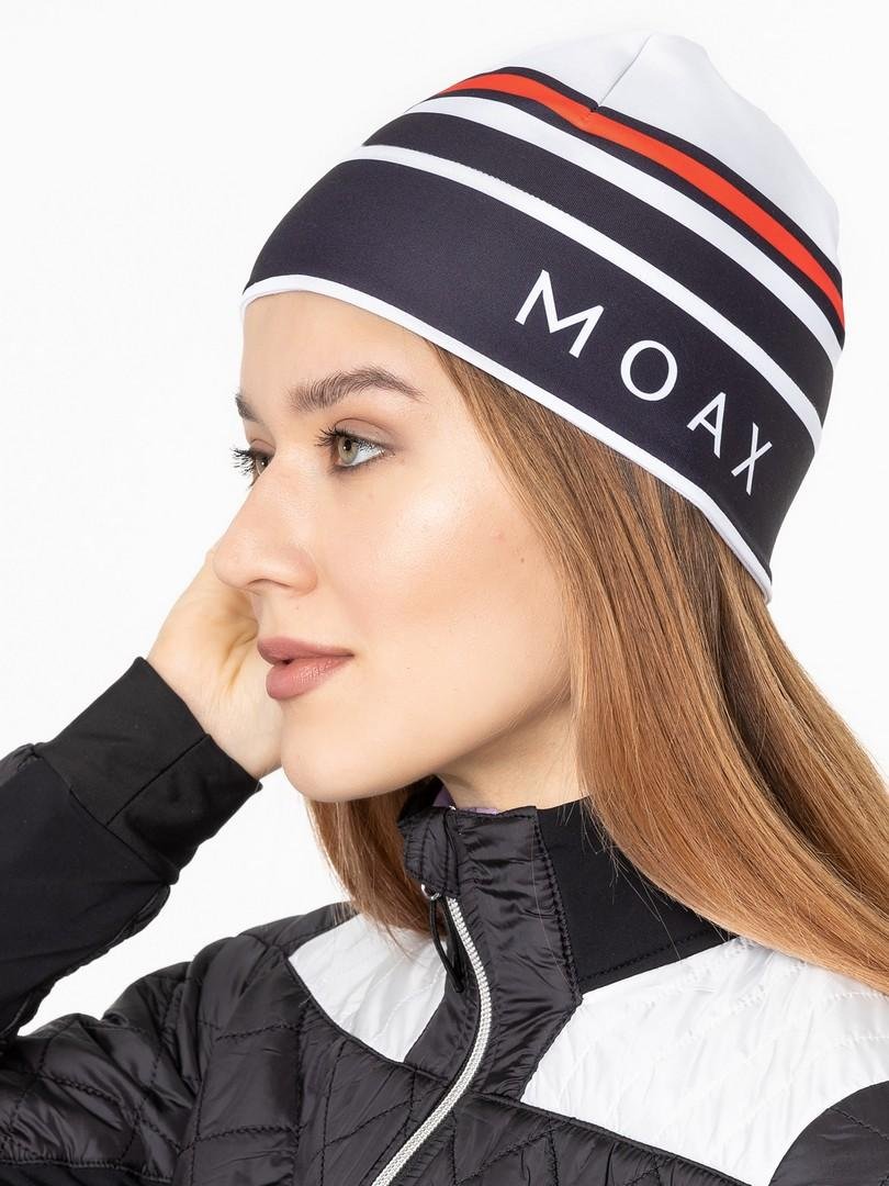 23518M-10001 Шапка гоночная унисекс MOAX Race, цв. белый-черный