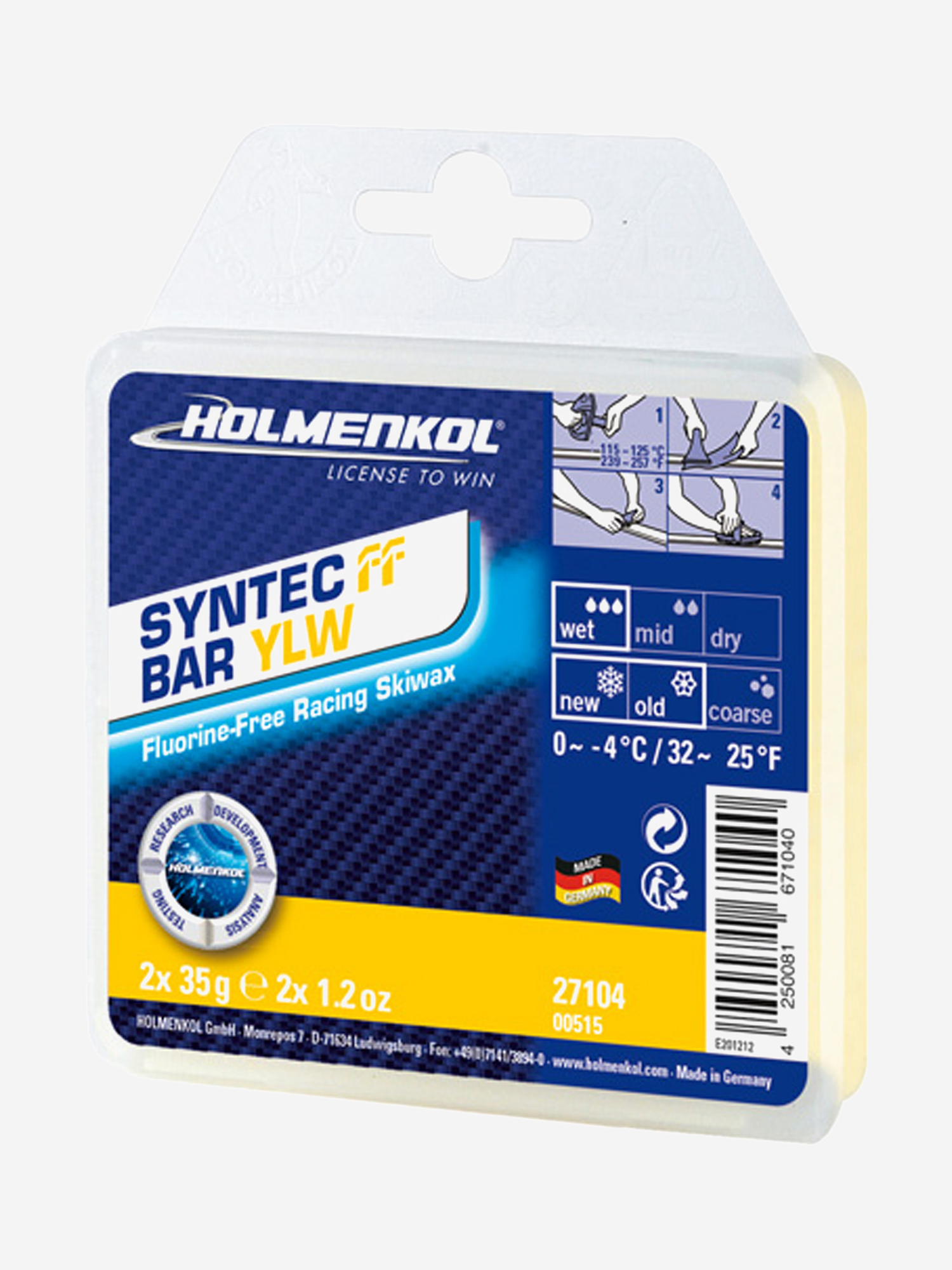 27104 Парафин HOLMENKOL Syntec FF Bar YLW