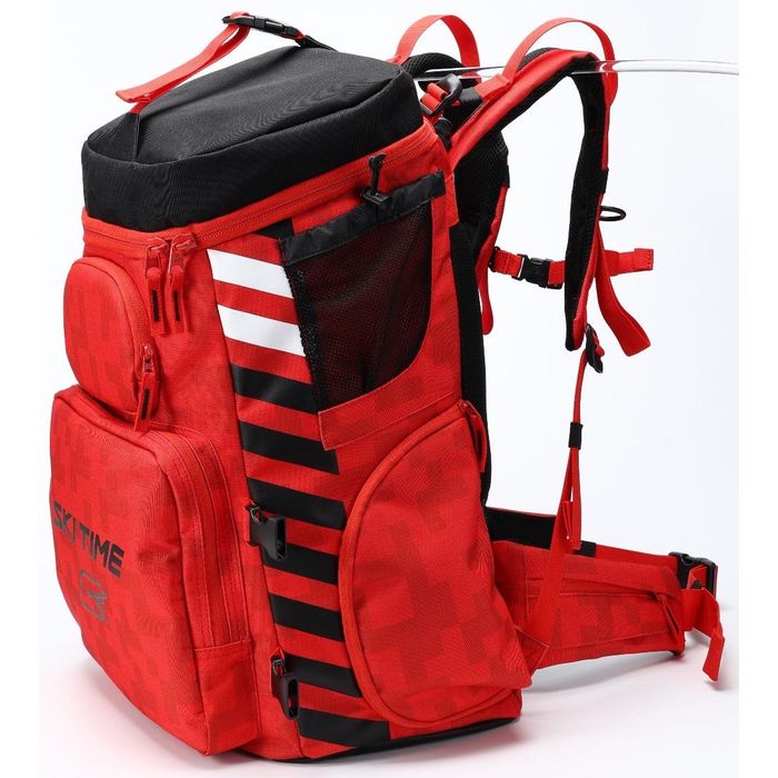 R40012 Рюкзак SKI TIME Sphere с 2-мя отделениеями для обуви, р. 45 L, цв. красный-черный