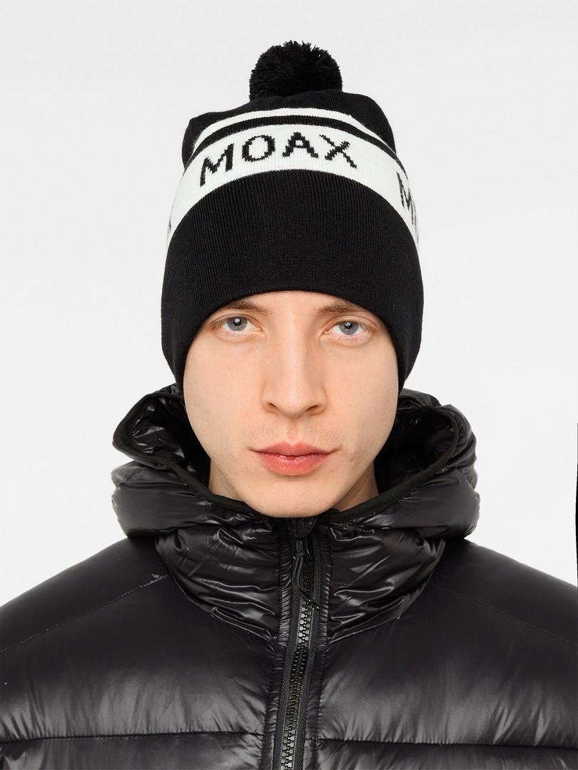 23637M-10001 Шапка унисекс MOAX Team, цв. черный-белый