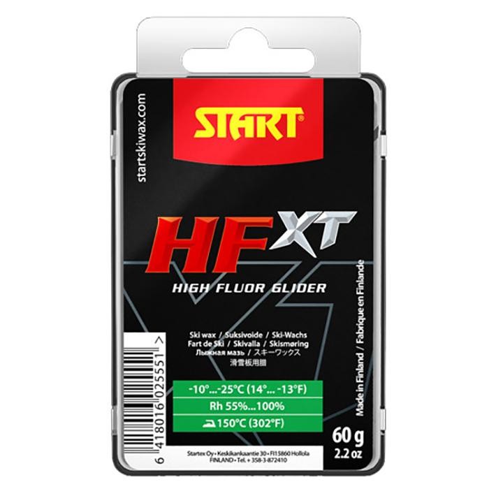 02555 Парафин (мазь скольжения) START HF XT10 FLUOR (-10...-25С) р.60 гр., цв. зеленый
