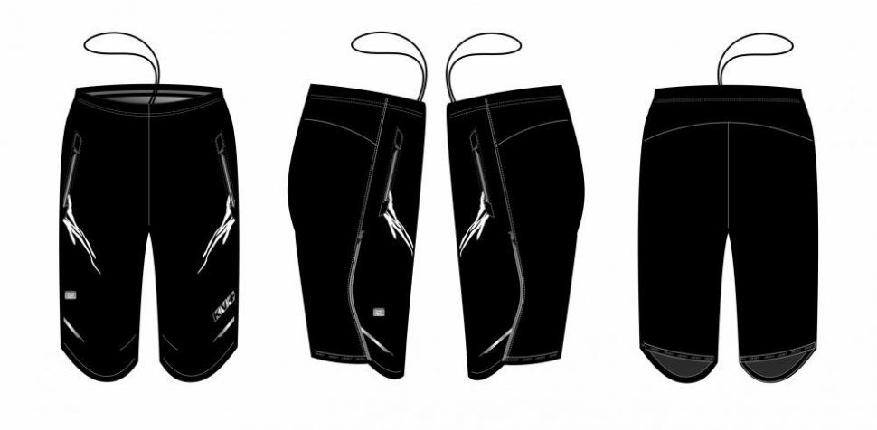 20V123.1 Шорты зимние унисекс KV+ TORNADO Winter shorts, цв. черный