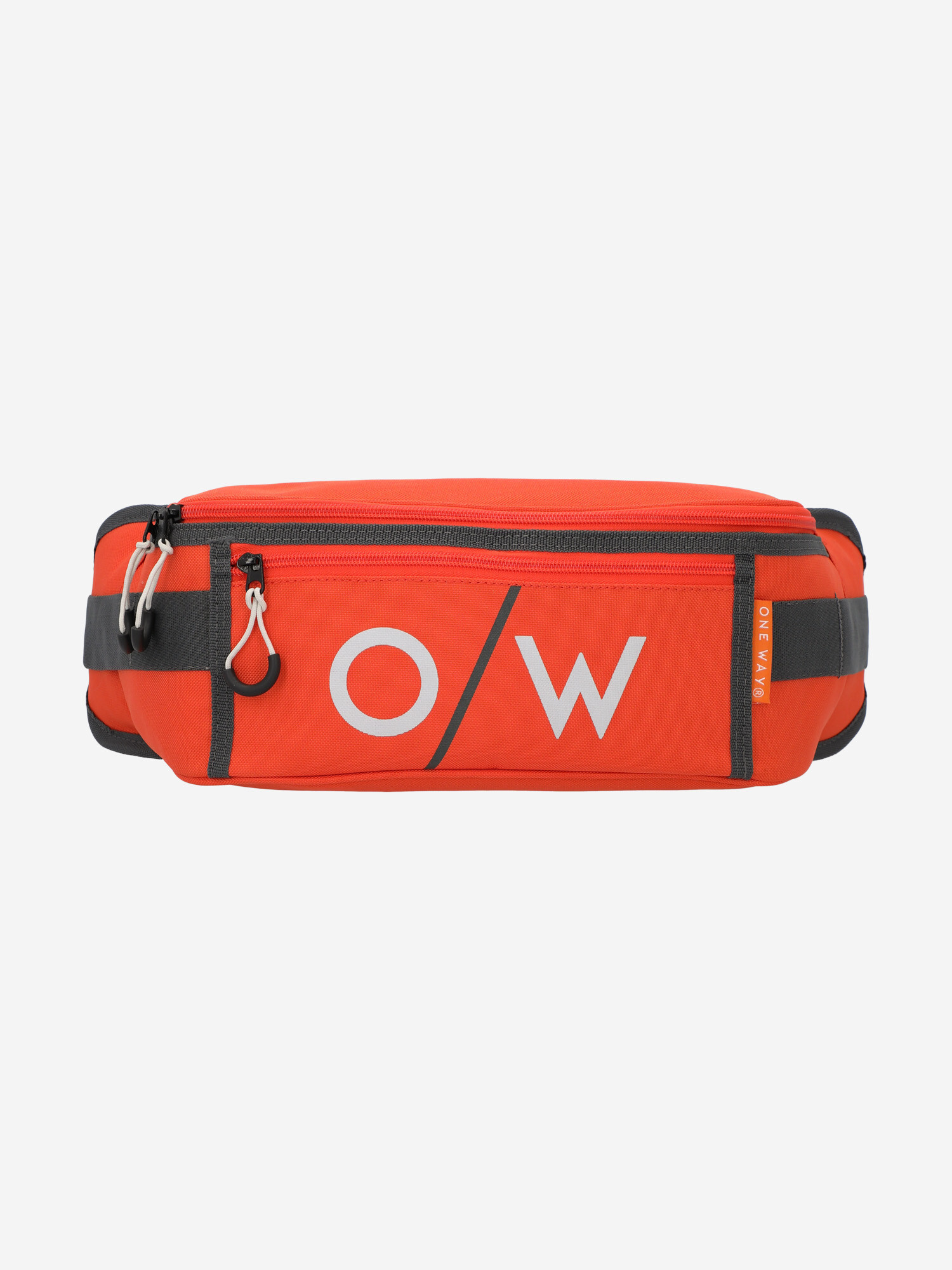 OZ10421 Подсумок на пояс ONE WAY WAIST BAG, р. 1 L, цв. оранжевый-белый