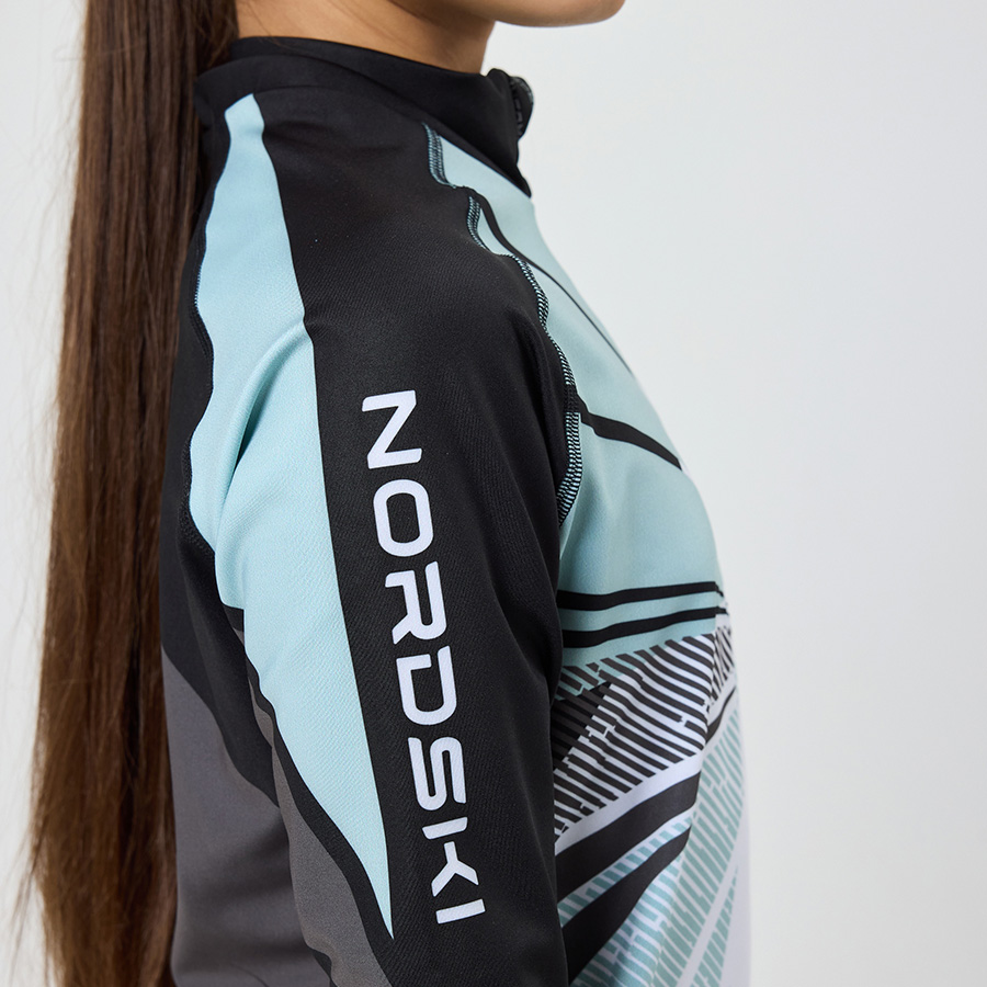 NSJ678906 Гоночный костюм Nordski Jr. Heat Black/Ice Mint