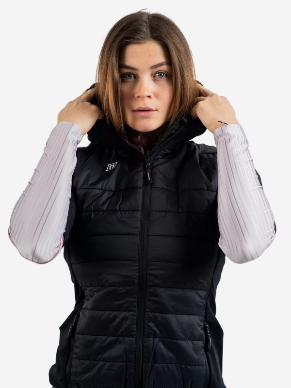 271221-0001 Жилет с капюшоном жен. NONAME SKI VEST 21-24 WOS, цв.черный 