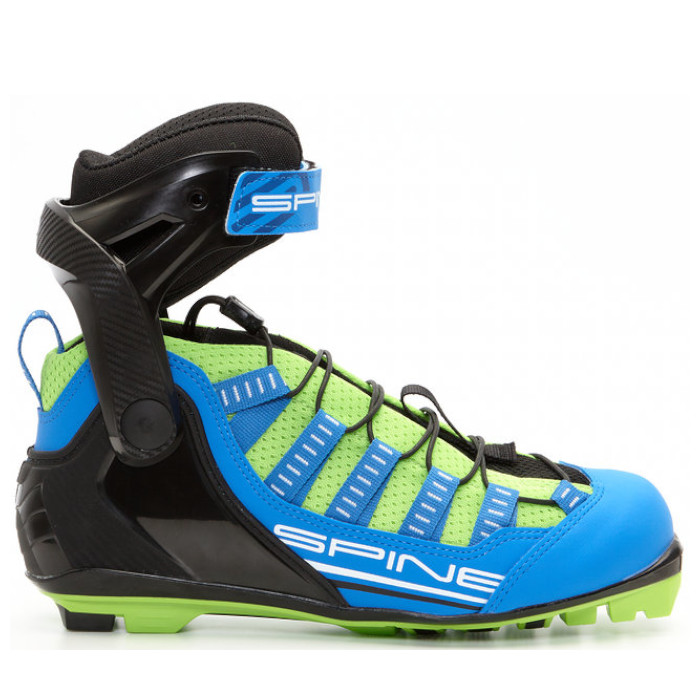 17-2 Ботинки лыжероллерные SPINE Skate Skirol, система NNN, цв. черный-салатовый