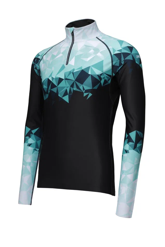 24V118.21 Комбинезон гоночный KV+ TORNADO black/turquoise