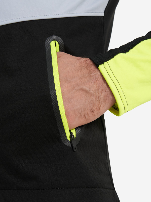 GR8115-109 Куртка муж. FISCHER Softshell Warm черн/сер.