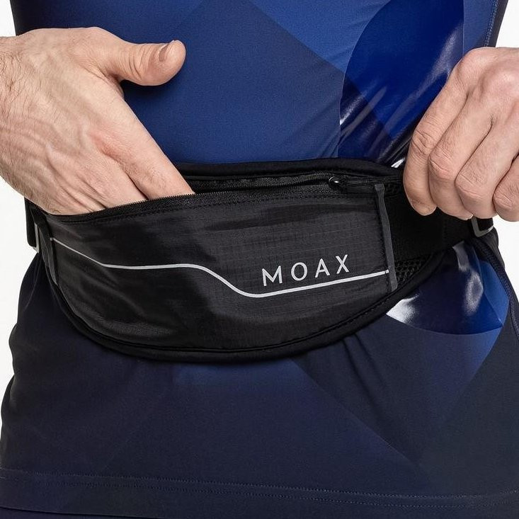 R201-10000 Сумка поясная MOAX Waist Run, цв. черный-белый