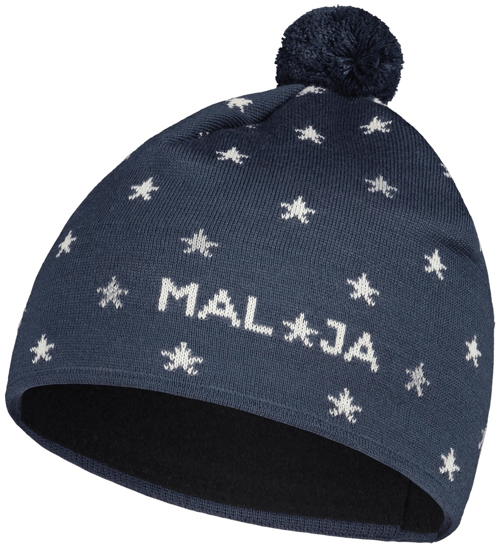 34328-1-0817 Шапка унисекс MALOJA BergblumeM moonless, цв. черный-белый