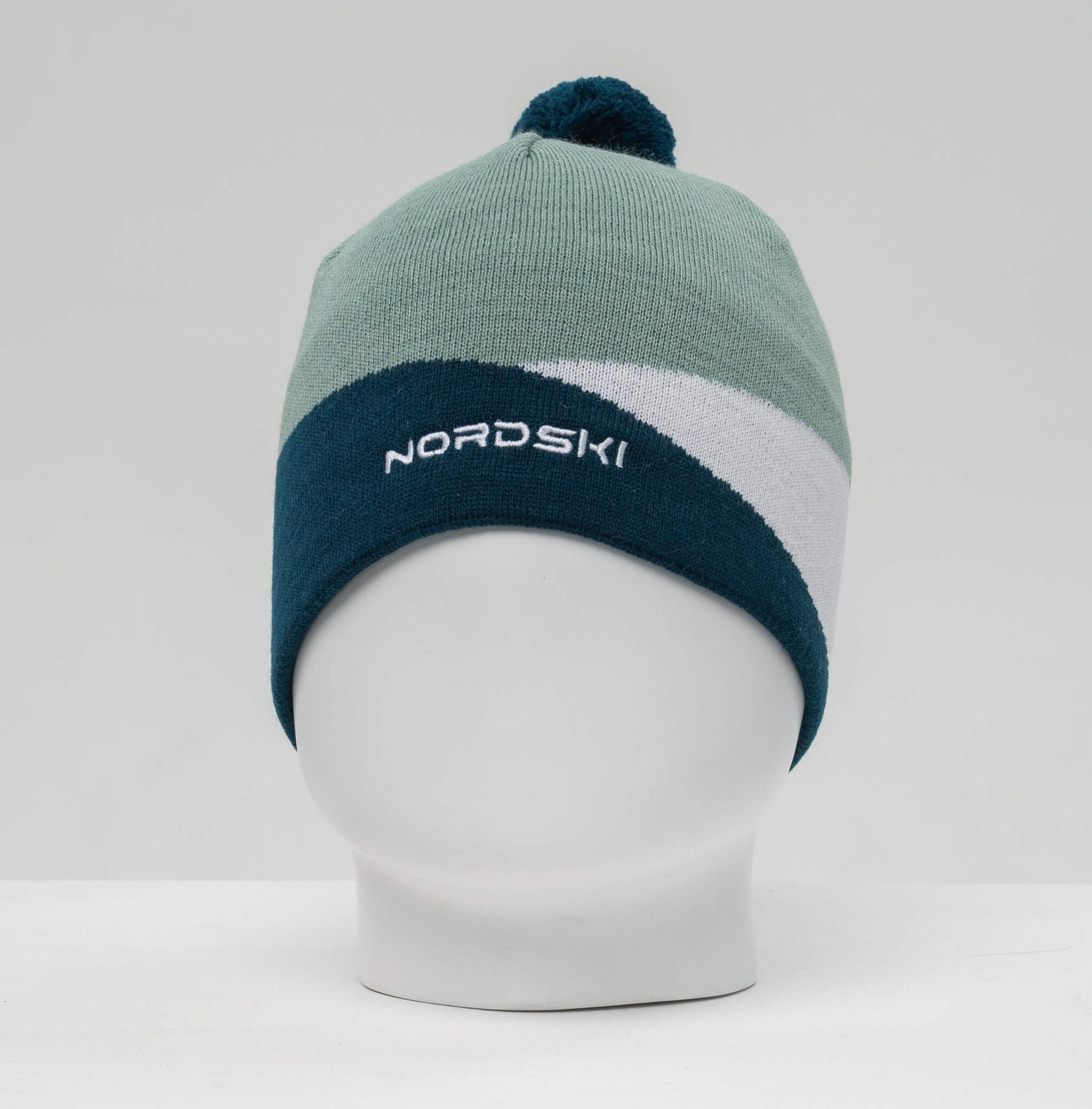 NSV474921 Шапка унисекс NORDSKI Line Aqua, цв. зеленый-св.зеленый