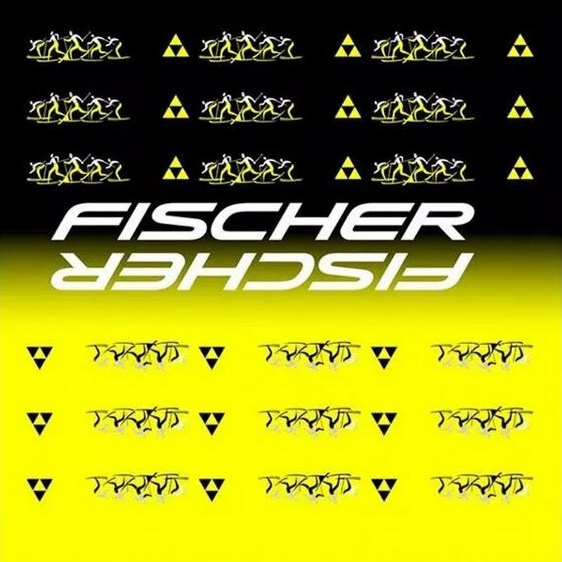 GR8202-103 Бандана унисекс FISCHER Skiers, цв. черный-неон.желтый
