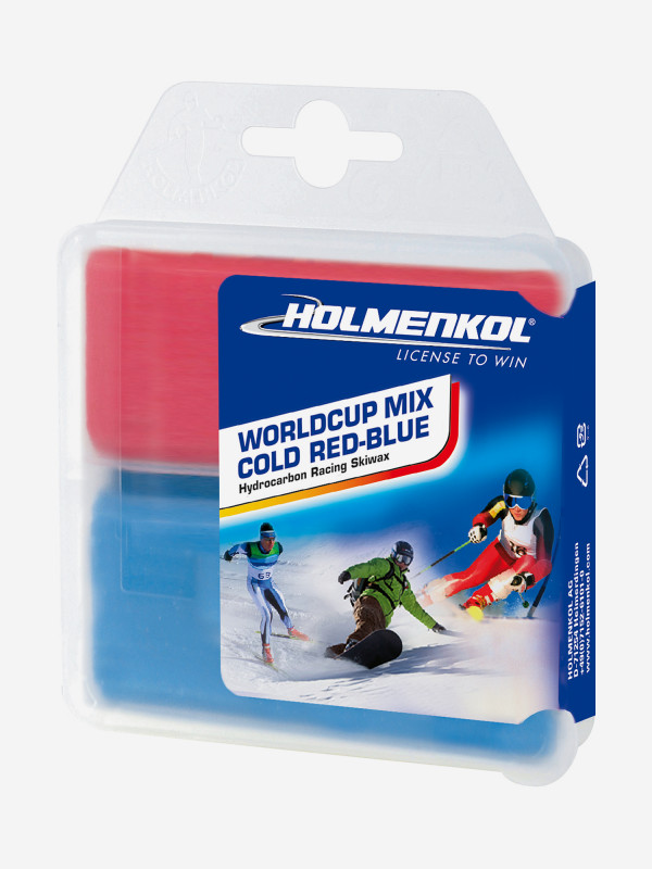 24127 Парафин HOLMENKOL WORLDCUP MIX COLD red/blue