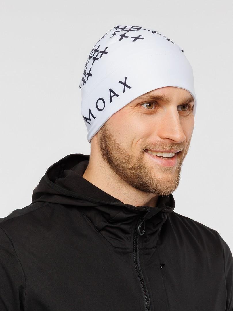 23518M-00025 Шапка гоночная унисекс MOAX Race, цв. белый-черный