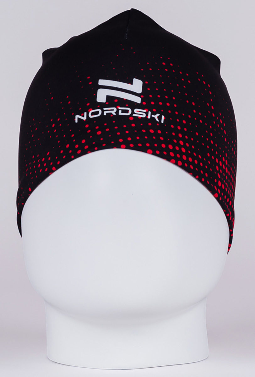 NSV112190 Шапка гоночная унисекс NORDSKI Pro, цв. черный-красный