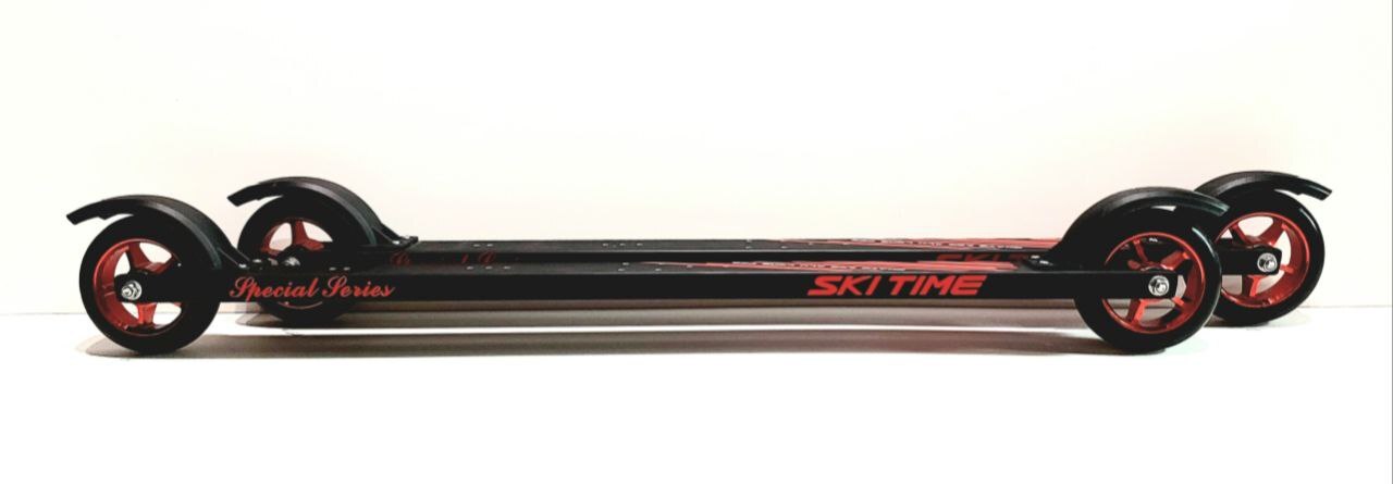 22376 Лыжероллеры SKI TIME Skate Ski roller удлиненные L 720mm, 100*24 каучук медленные колеса №3
