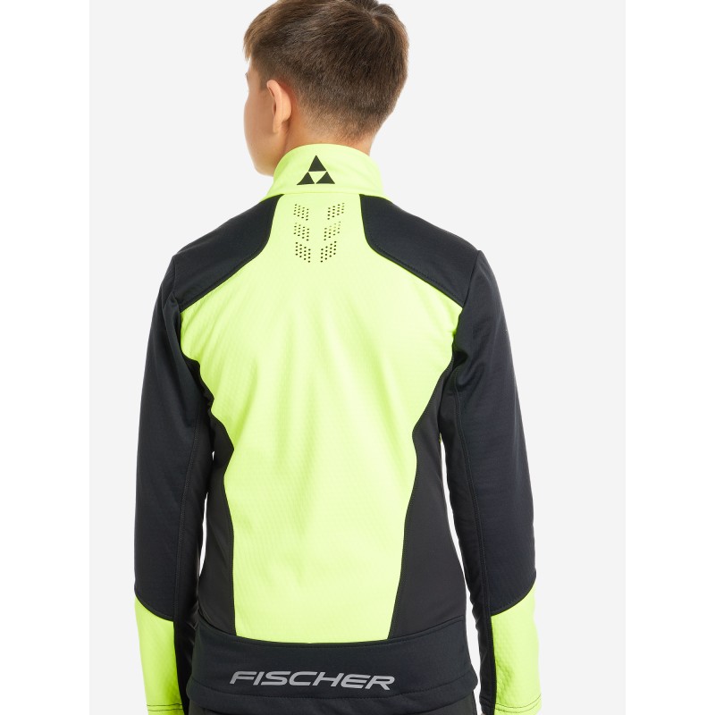 GR8032-109 Куртка детс. Fischer Softshell Warm, цв. черный-серый