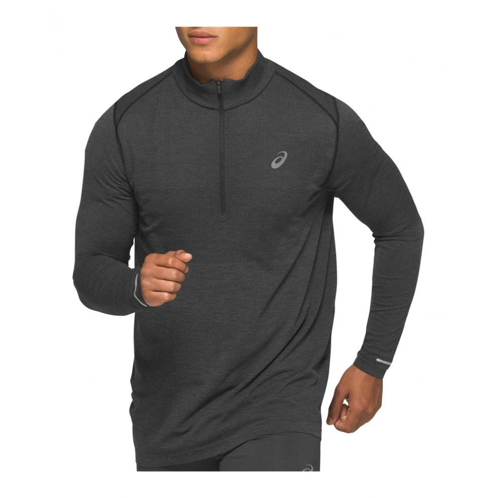 2011A983/001 Лонгслив муж. ASICS Race Seamless на молнии 1/2, цв. черный