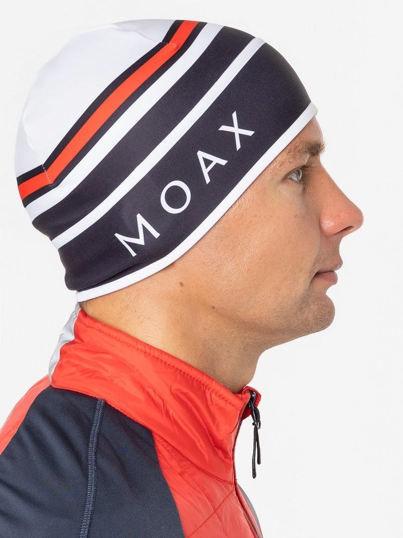 23518M-10001 Шапка гоночная унисекс MOAX Race, цв. белый-черный