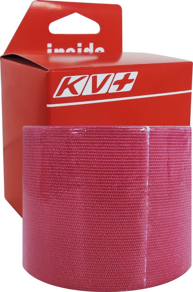 6T02P Тейп компрессионный (тейп-лента, кинезио) KV+ Compression tape, 5 см. / 5 м., цв. розовый