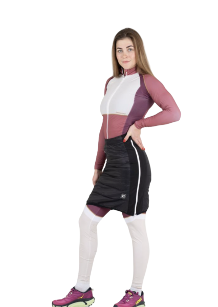 2001071-0110 Юбка утепленная жен. NONAME SKI SKIRT 24, цв. черно-белый