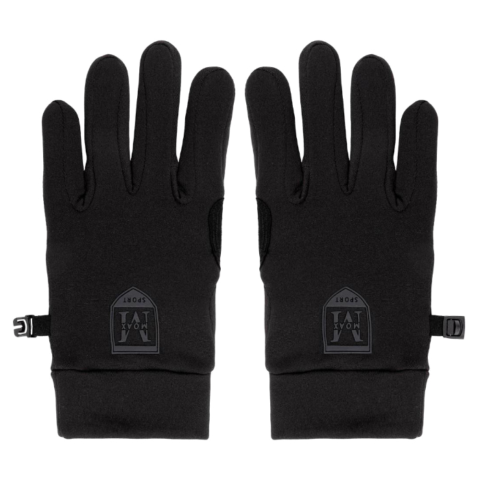 M2241-10000 Перчатки беговые унисекс MOAX Fleece warm, цв. черный